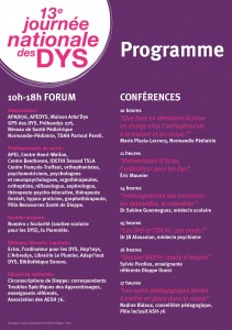 2019 Programme 13ème Journée Nationale des Dys Dieppe